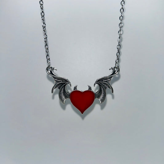 Batty Heart Necklace